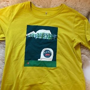 Mont Bell neon yellow/lime green top from japan